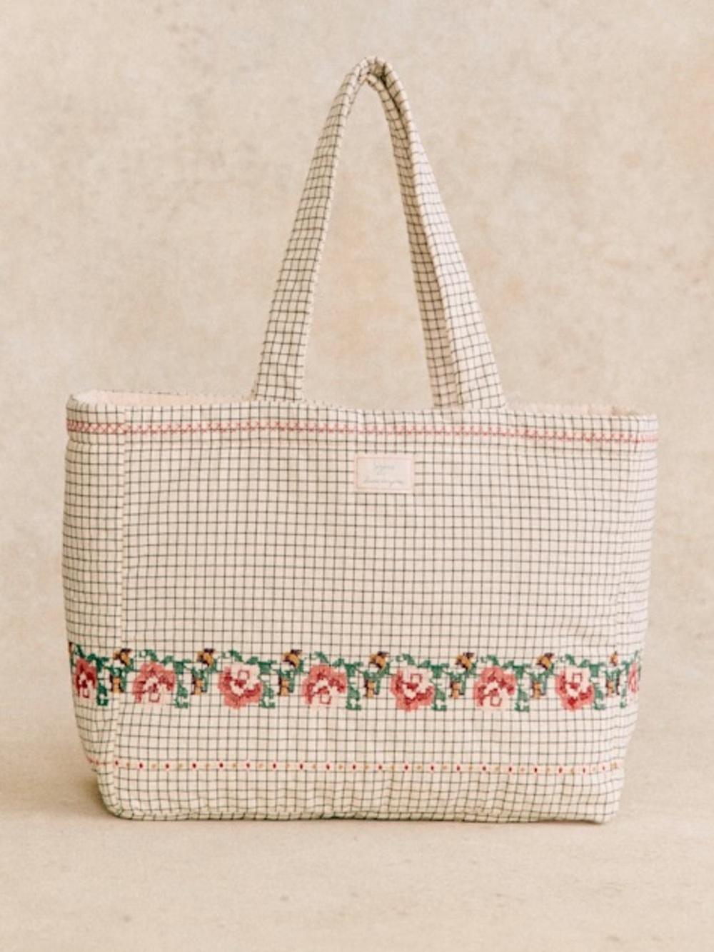 Sézane x Lucia Vergara Quilted Tote Bag